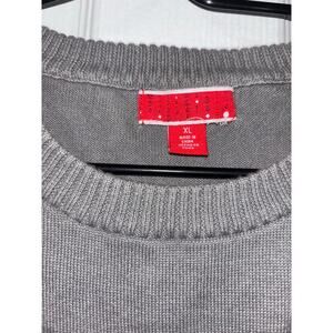 Whos Yeti to Party funny ugly sweater grey XL lightweight unisex Crewneck